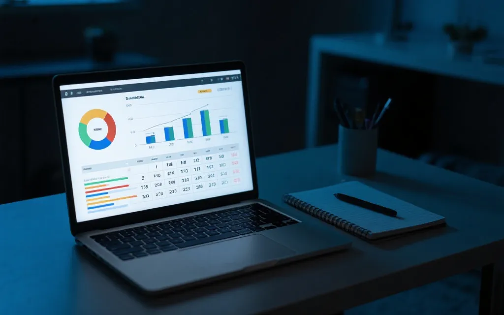 数据分析场景：笔记本上的统计图表与比赛日程，帮助客观判断